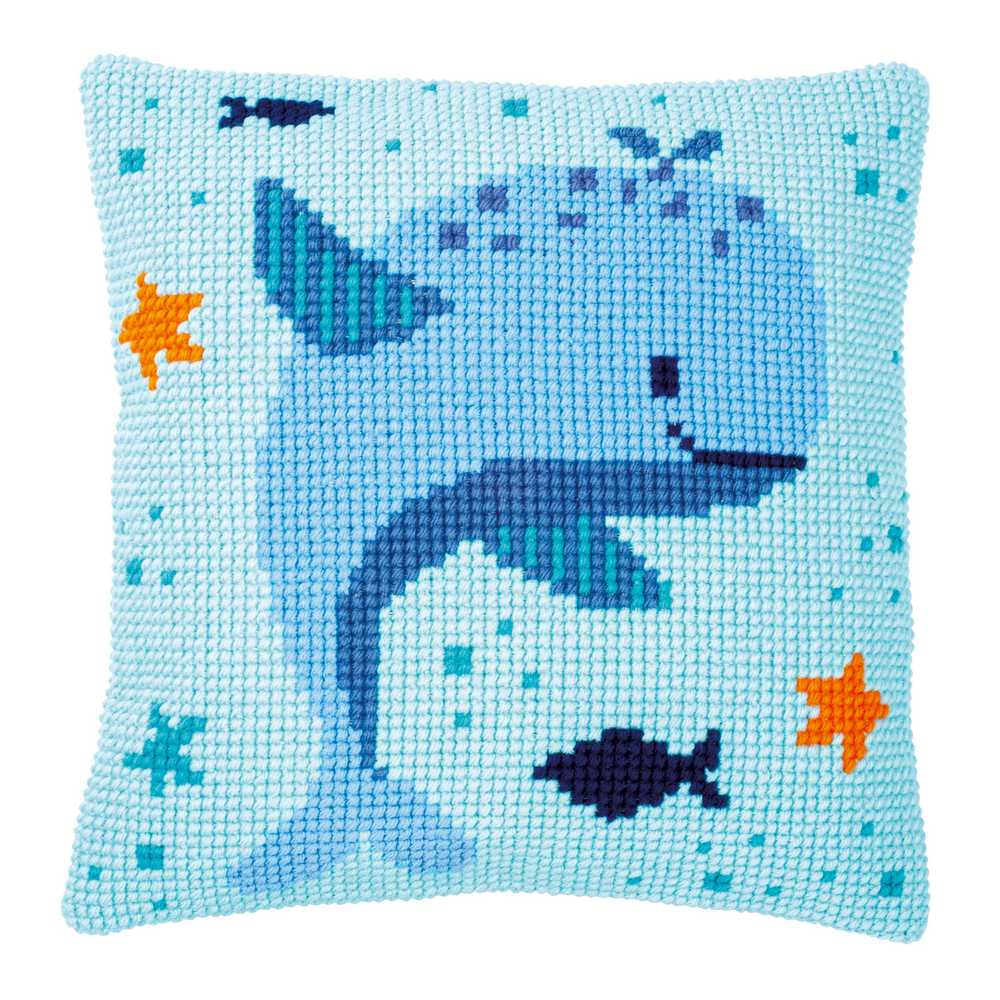 Vervaco Cross Stitch Kit - Whales Fun Cushion SALE