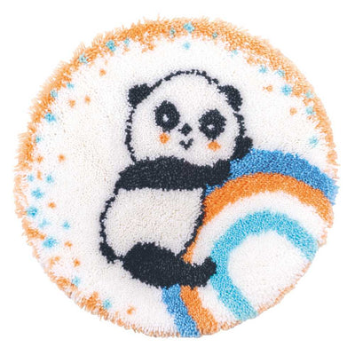 Vervaco Latch Hook Rug Kit - Panda on Rainbow