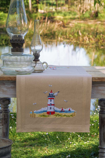 Vervaco Cross Stitch Kit - Lighthouses Table Runner