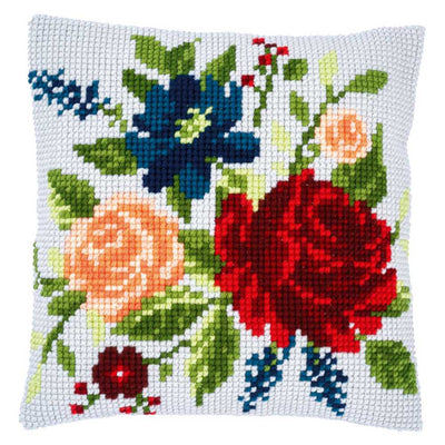 Vervaco Cross Stitch Cushion Kit - Peonies 2
