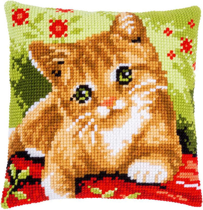 Vervaco Cross Stitch Kit - Sweet Kitten Cushion