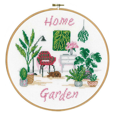 Vervaco Cross Stitch Kit With Hoop - Home Garden