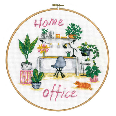 Vervaco Cross Stitch Kit With Hoop - Home Garden