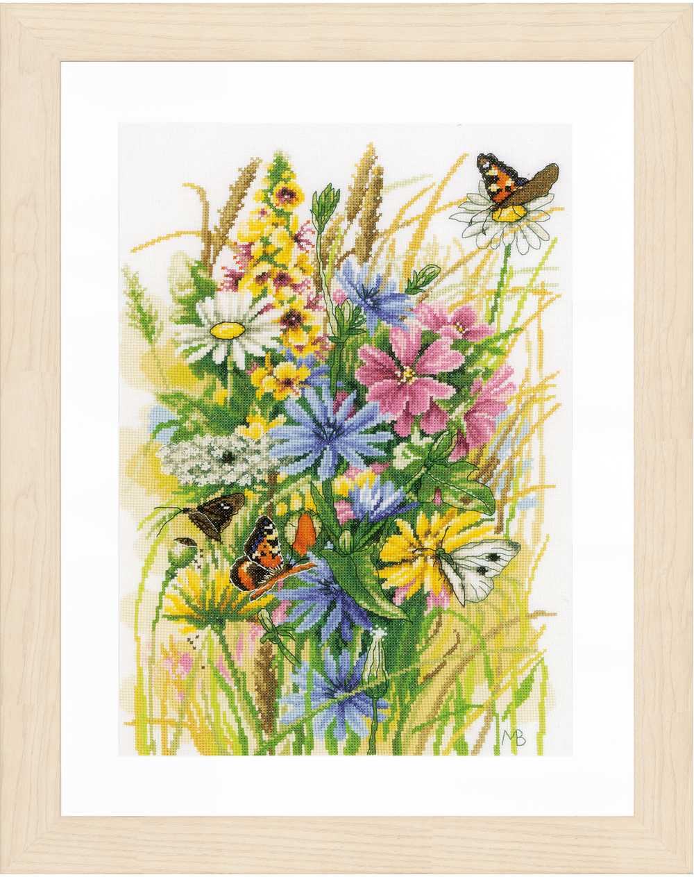 Lanarte Cross Stitch Kit -  Wildflower Rest Stop (Evenweave)