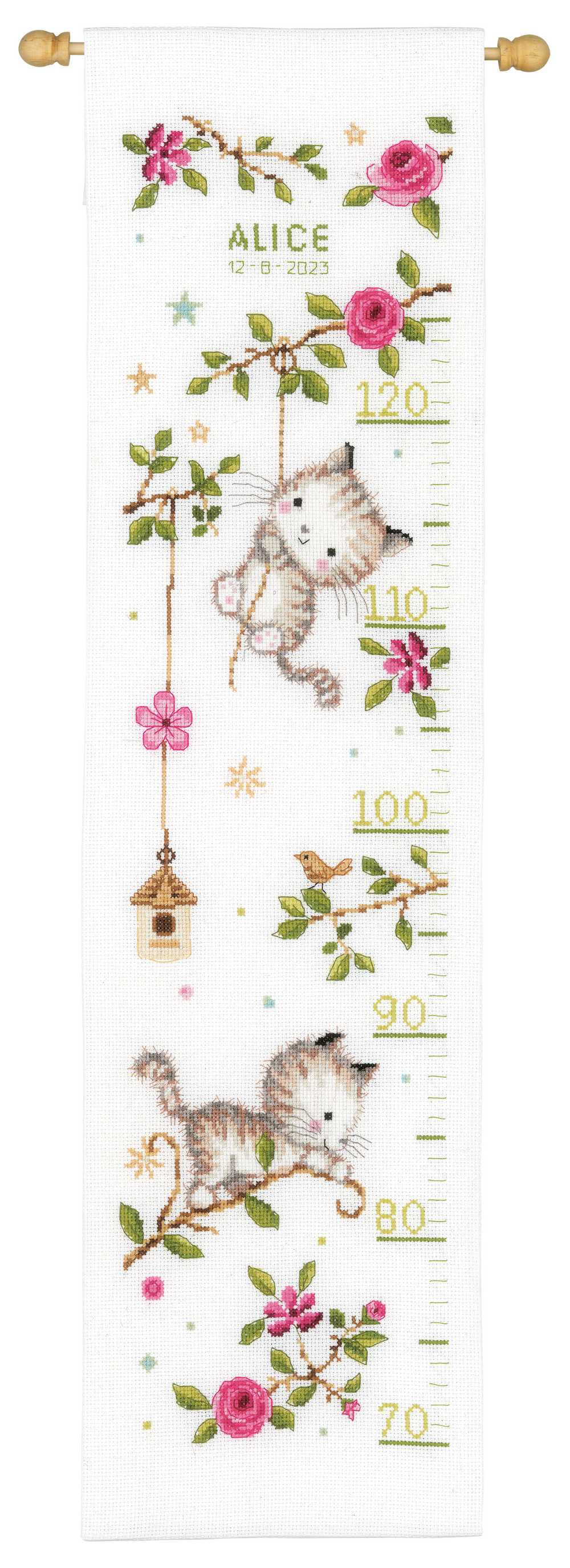 Vervaco Cross Stitch Kit - Cheeky Kittens Height Chart