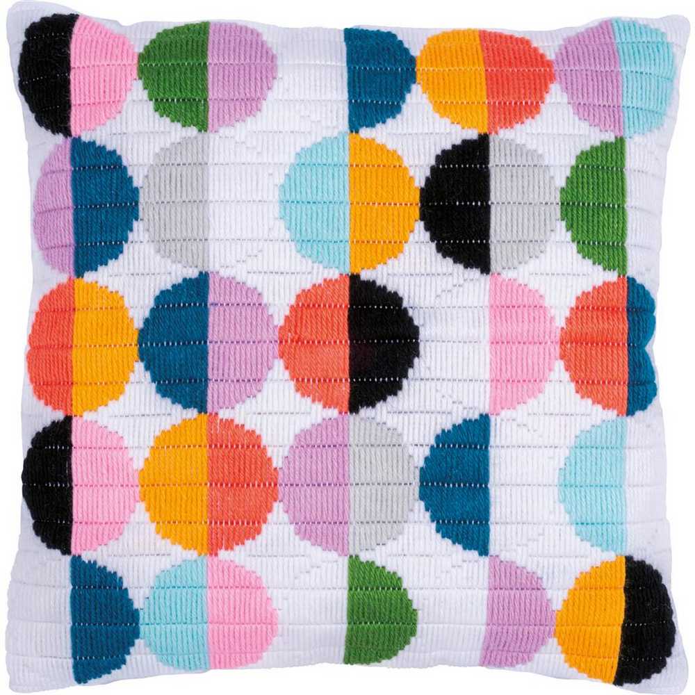 Vervaco Long Stitch Kit - Circles Cushion