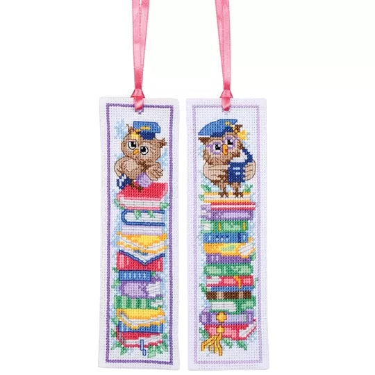 Professor Owl Bookmarks Cross Stitch Kit Vervaco