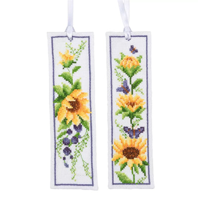 Sunflowers Bookmarks Cross Stitch Kit Vervaco