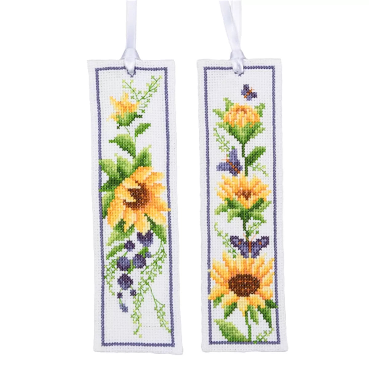 Sunflowers Bookmarks Cross Stitch Kit Vervaco