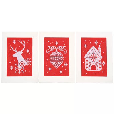 Gingerbread & Reindeer Cards Cross Stitch Kit Vervaco