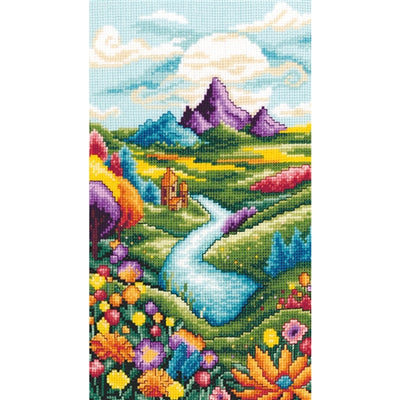 River Landscape Cross Stitch Kit Vervaco