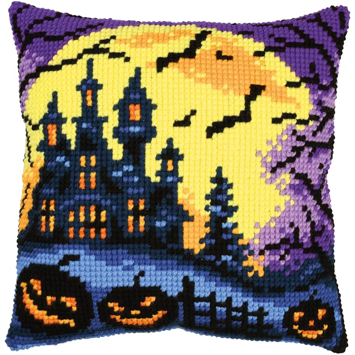 Spooky Scene Cushion Cross Stitch Kit Vervaco