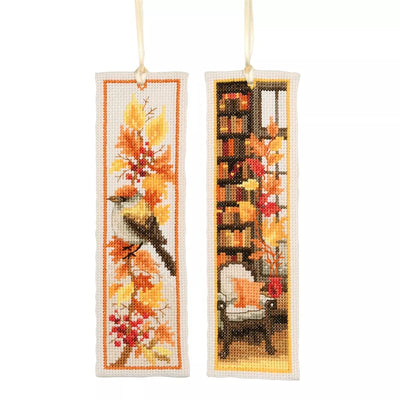 Autumn Bookmarks Cross Stitch Kit Vervaco