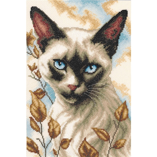 Siamese Cat Cross Stitch Kit Vervaco