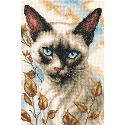 Siamese Cat Cross Stitch Kit Vervaco