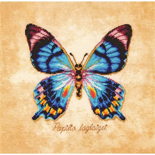 Papilio Laglaizei Butterfly Cross Stitch Kit ~ Lanarte