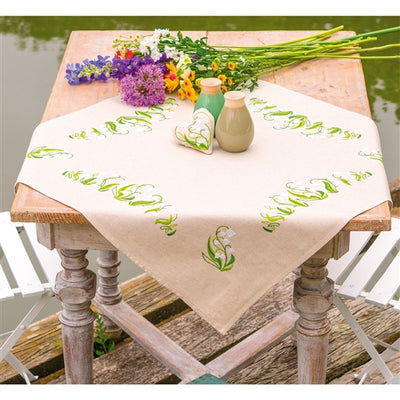 Lily of the Valley Tablecloth Embroidery Kit ~ Vervaco