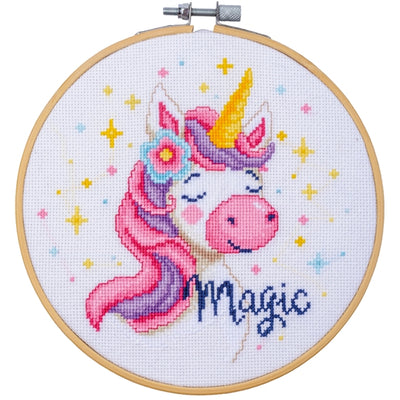 Unicorn with Hoop Cross Stitch Kit Vervaco