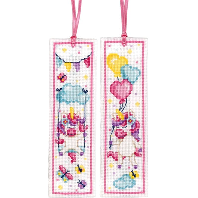 Unicorn Bookmarks (Pk 2) Cross Stitch Kit Vervaco