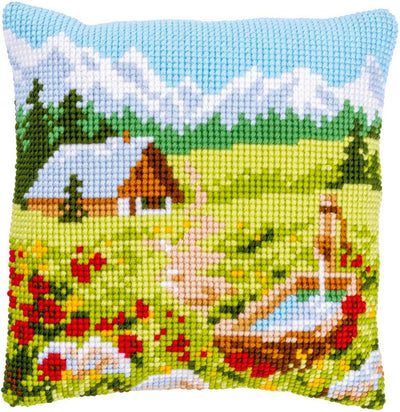 Vervaco Cross Stitch Kit - Mountain Maedow Cushion
