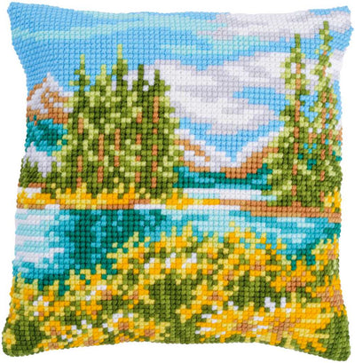 Vervaco Cross Stitch Kit - Landscape with Lake Cushion