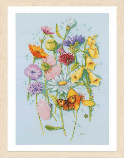 Lanarte Cross Stitch Kit - One Flower of Each