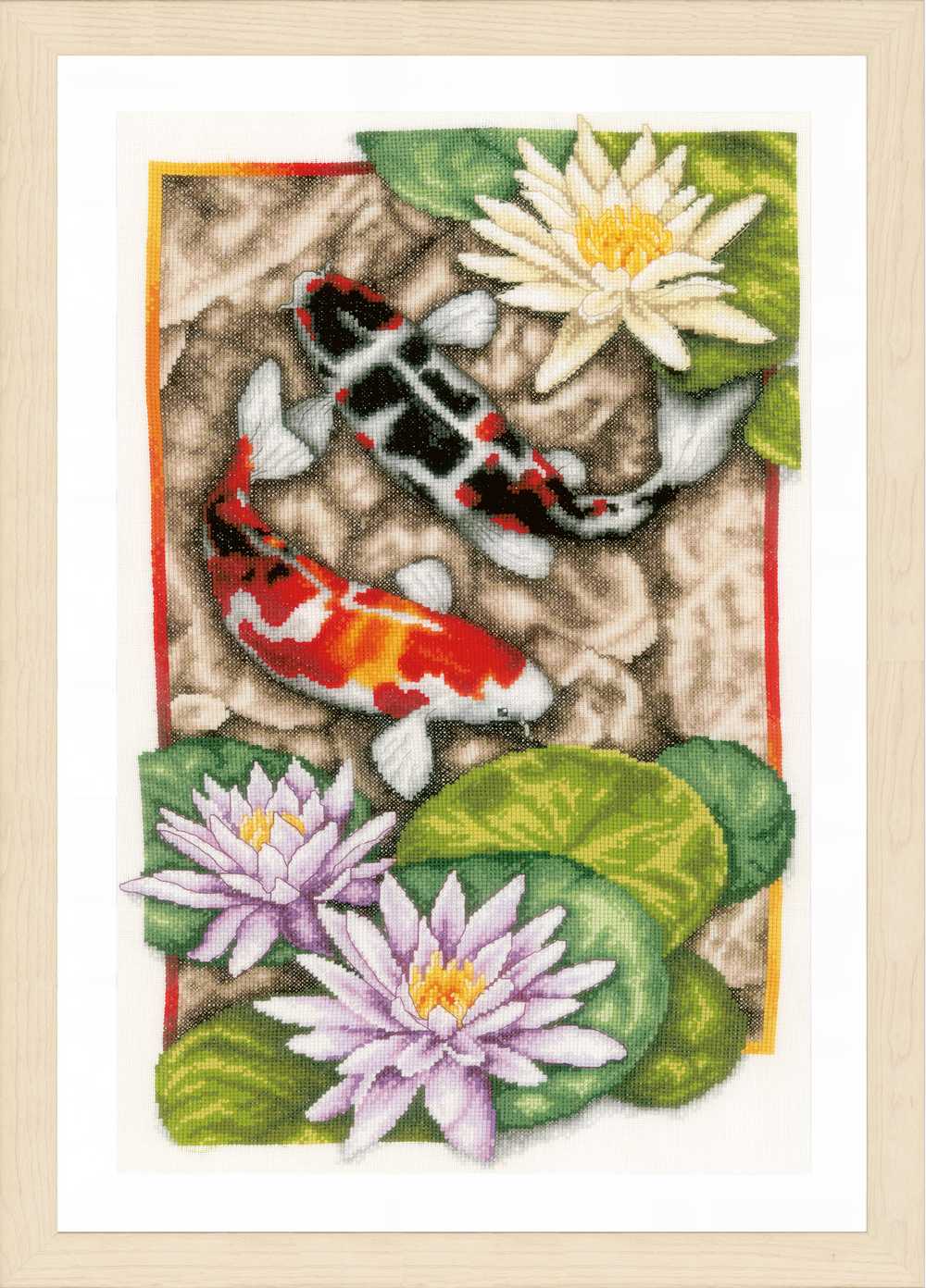 Dance of the Koi Cross Stitch Kit ~ Lanarte