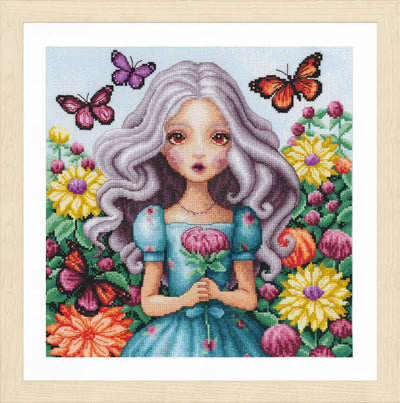 Lanarte Cross Stitch Kit - I Hold Every Dahlia