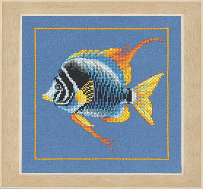 Fire Zebra Fish (Evenweave) Cross Stitch Kit ~ Lanarte