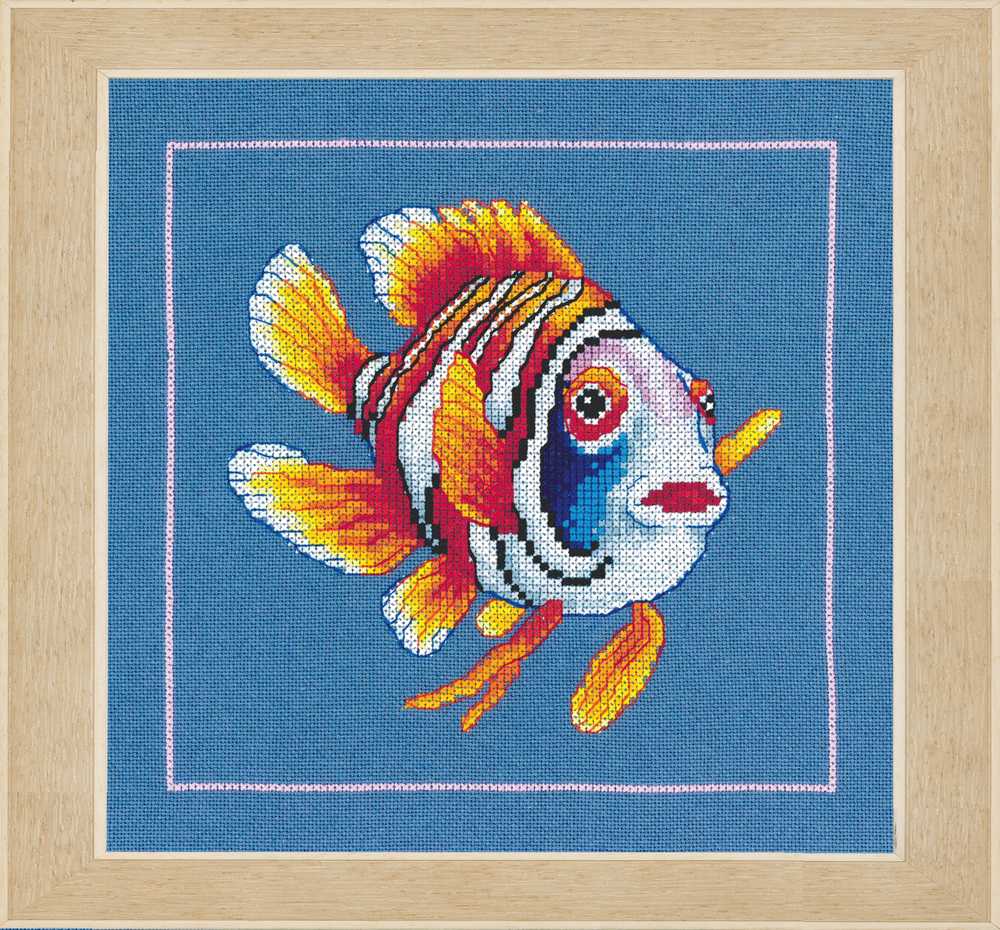 Jolly Nemo Fish (Evenweave) Cross Stitch Kit ~ Lanarte