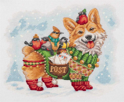 Christmas Post Cross Stitch Kit ~ PANNA