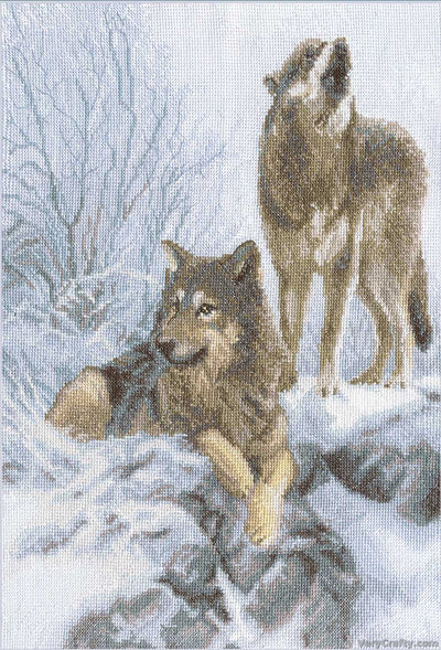 Winter Wolves Cross Stitch Kit ~ PANNA