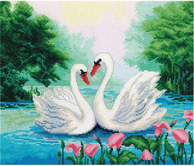 Swan Couple Cross Stitch Kit ~ PANNA