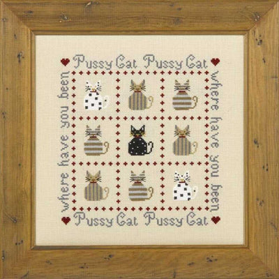 Pussy Cat Cross Stitch Kit Historical Sampler Co