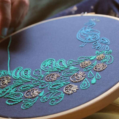Peacock Kit ~ Paraffle Embroidery