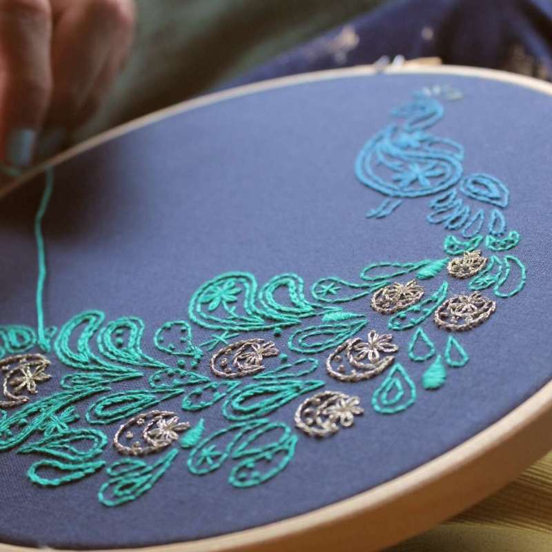 Peacock Kit ~ Paraffle Embroidery