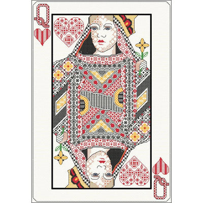 Queen of Hearts Blackwork Kit - Doodlecraft Design