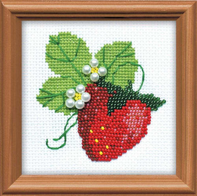 Riolis Cross Stitch Kit - Garden Strawberry 1