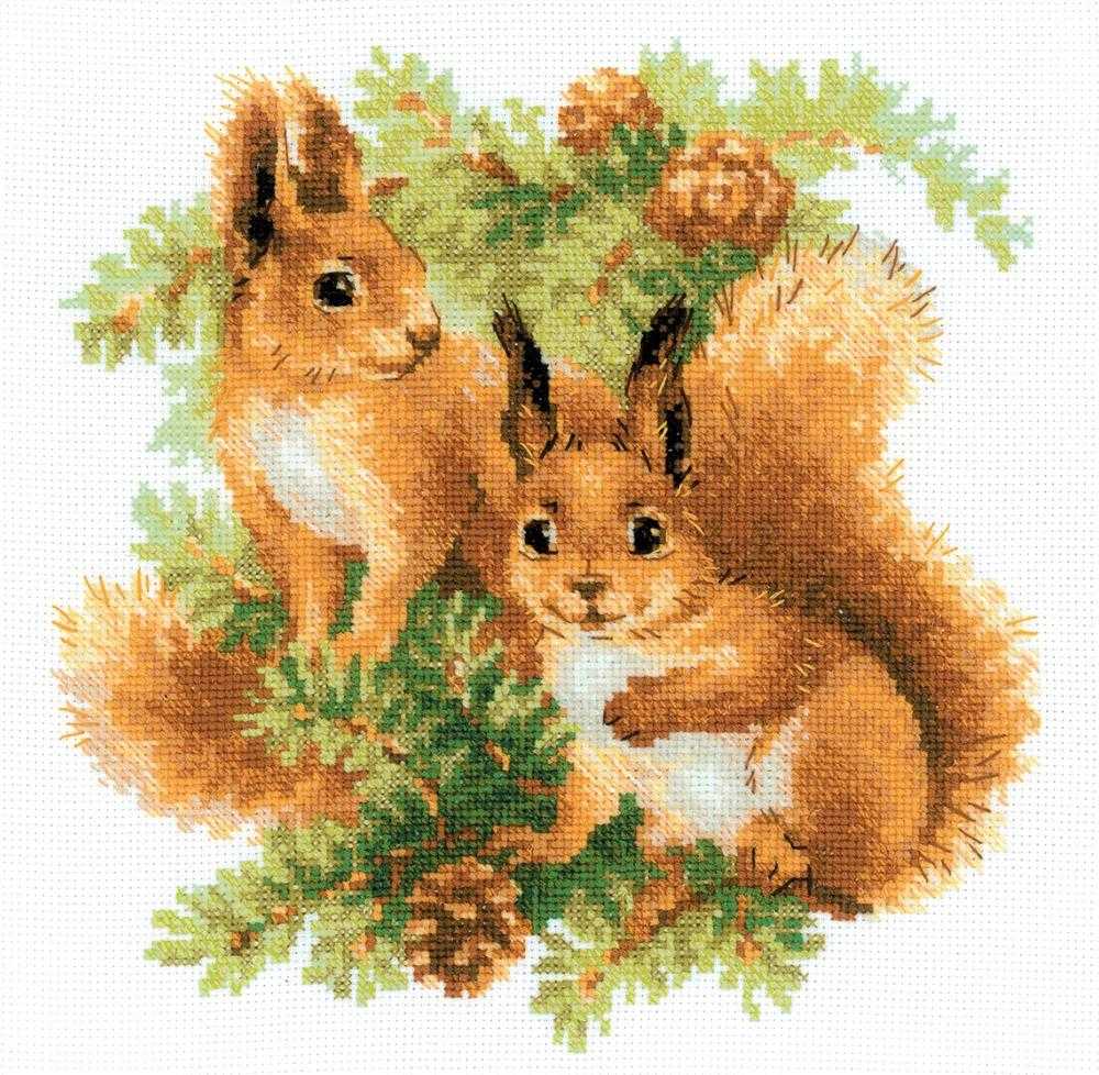 Riolis Cross Stitch Kit - Squirrels