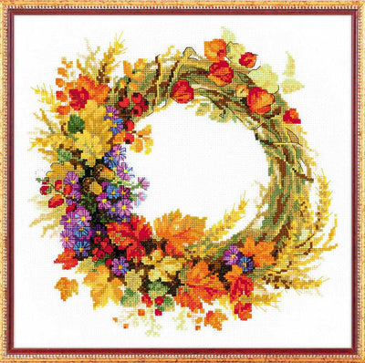 Riolis Cross Stitch Kit - Wreath with Wheat