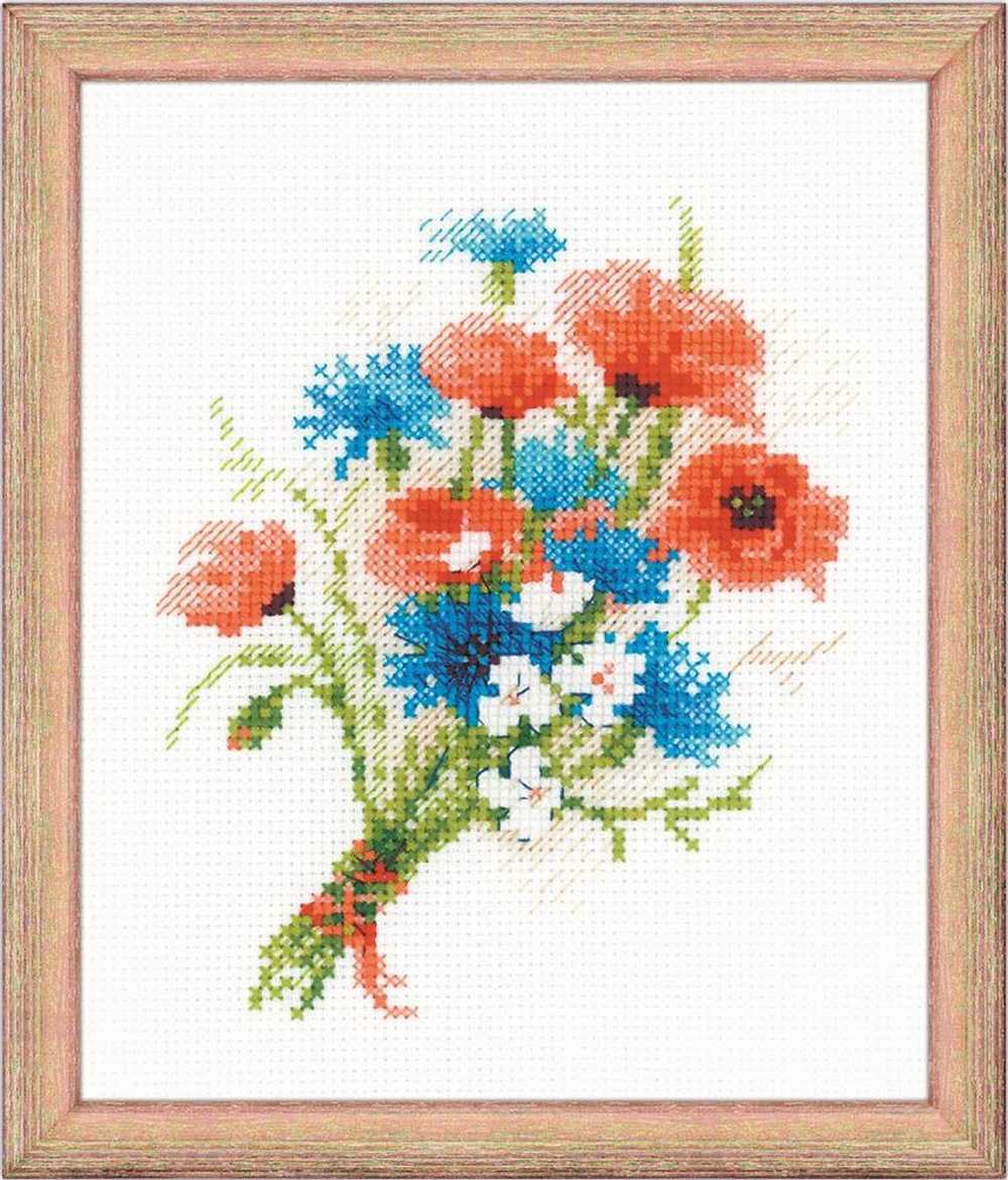 Riolis Cross Stitch Kit - Bouquet with Cornflowers