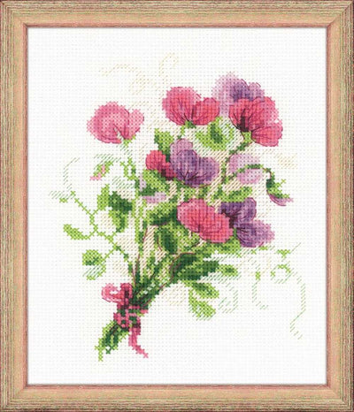Riolis Cross Stitch Kit - Sweet Peas SALE