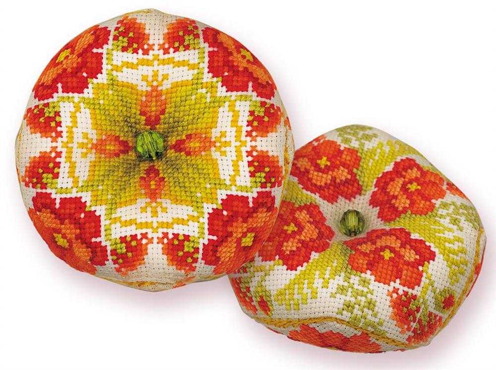 Riolis Cross Stitch Kit - Poppy Biscornu