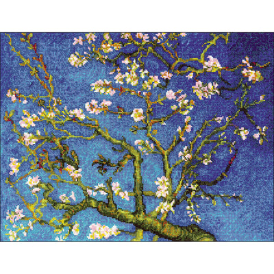 Riolis Cross Stitch Kit - Almond Blossoms - Van Gogh