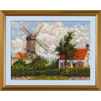 Riolis Cross Stitch Kit - Windmill at Knokke