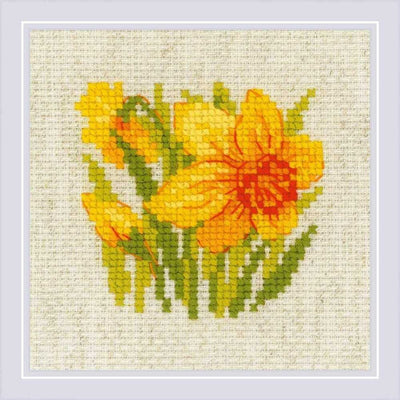Riolis Cross Stitch Beginner Kit - Yellow Narcissus