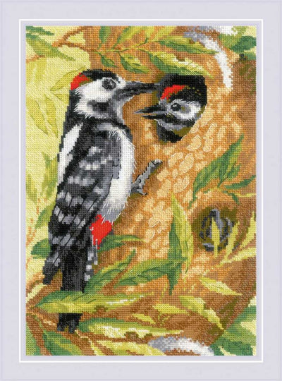 Riolis Cross Stitch Kit - Woodpecker