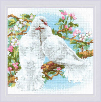 Riolis Cross Stitch Kit - White Doves