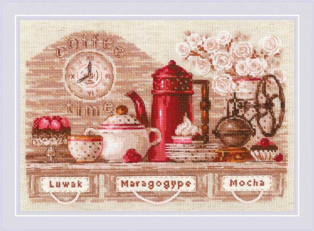 Riolis Cross Stitch Kit - Coffee Time