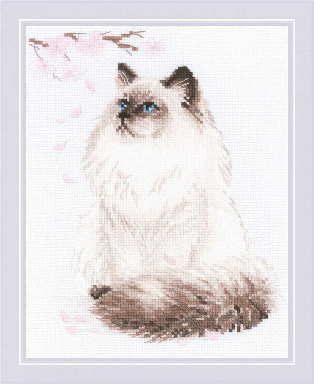 Riolis Woollen Cross Stitch Kit - Meow-Zen